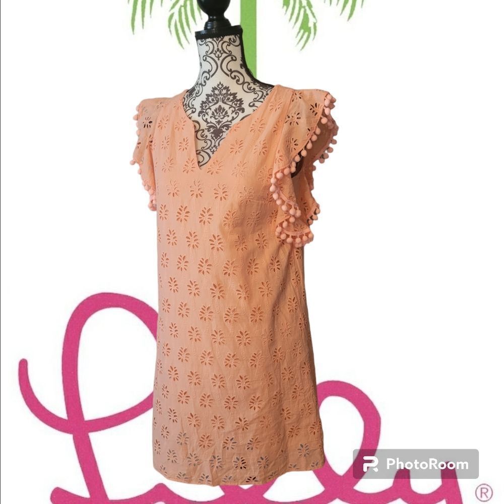 Lilly Pulitzer Orange Palm Tree Dress